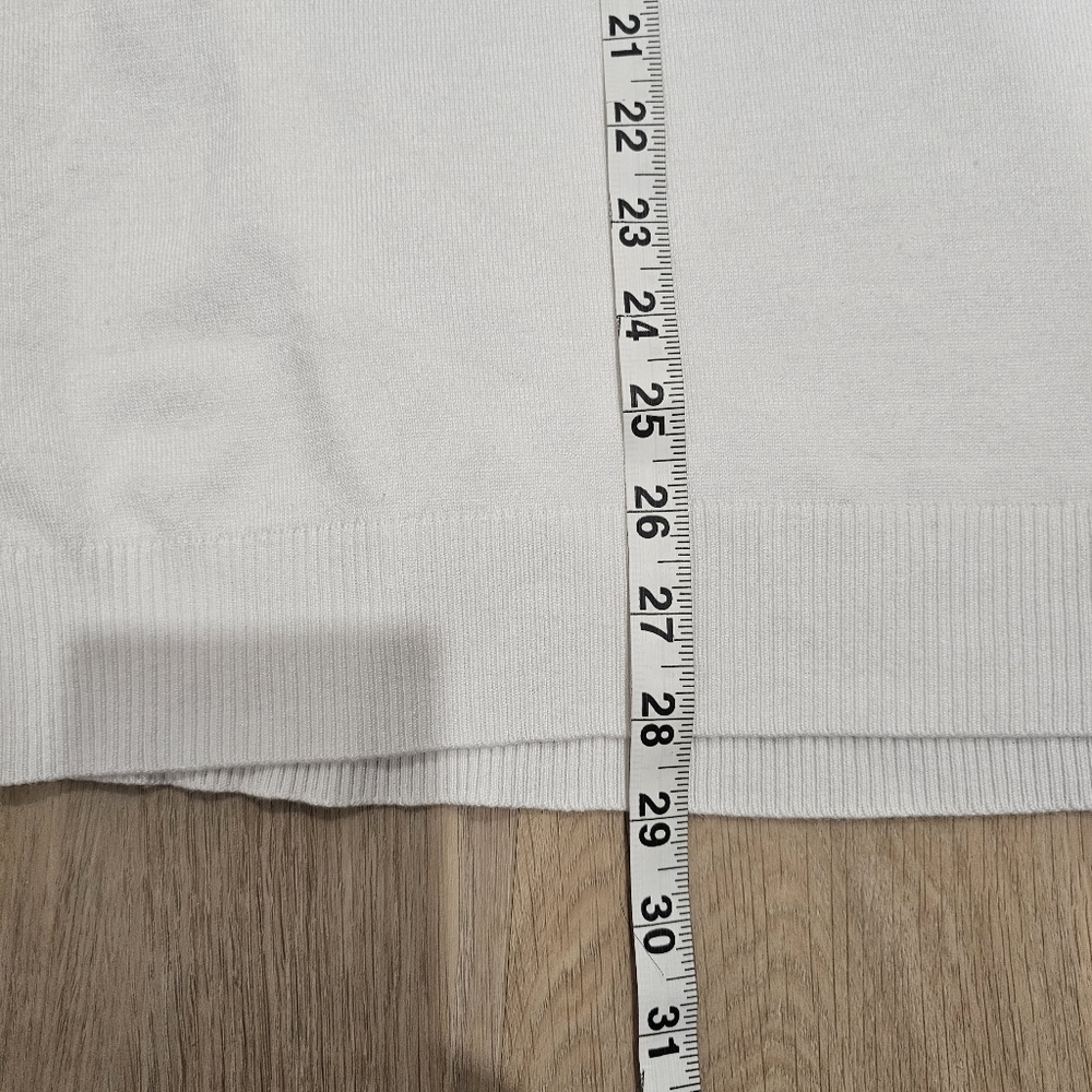 Plus Sz 2X Calvin Klein White Turtleneck Sweater Office Casual  Knit - Picture 13 of 13